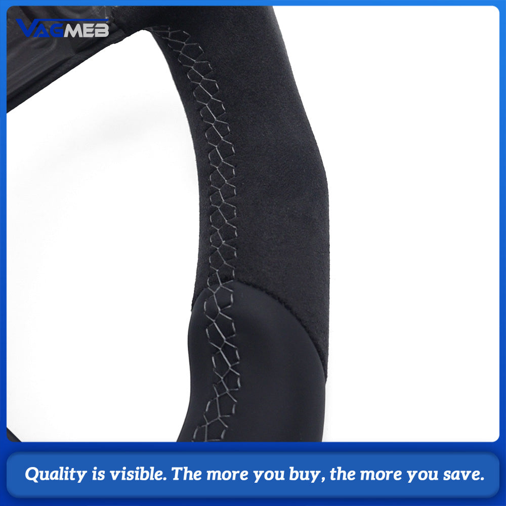 Suede leather perforated material steering whee core for VW Golf MK7 7.5 Polo Tiguan MK2 Passat B8