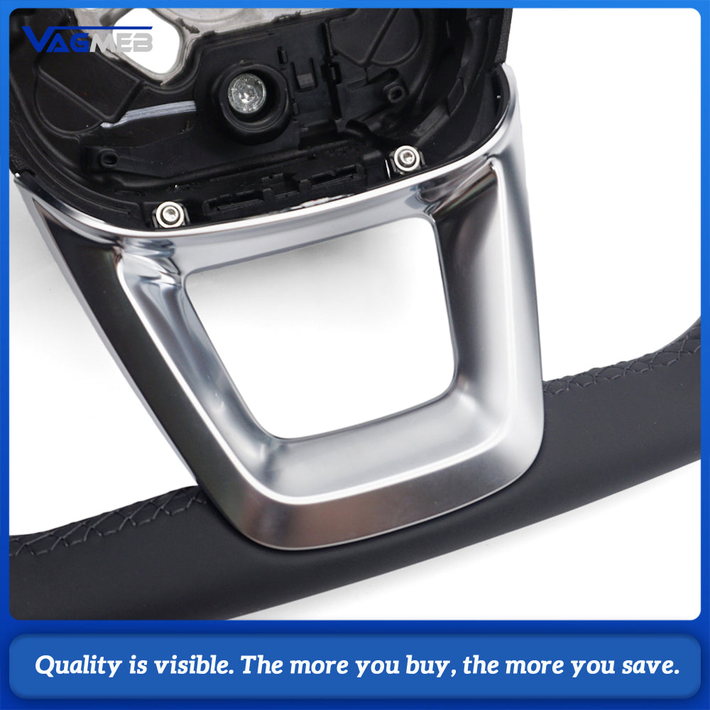 Perforated leather steering wheel for Audi Q5 FY Q7 4M Q8 S RS LOGO multifunctional steering wheel
