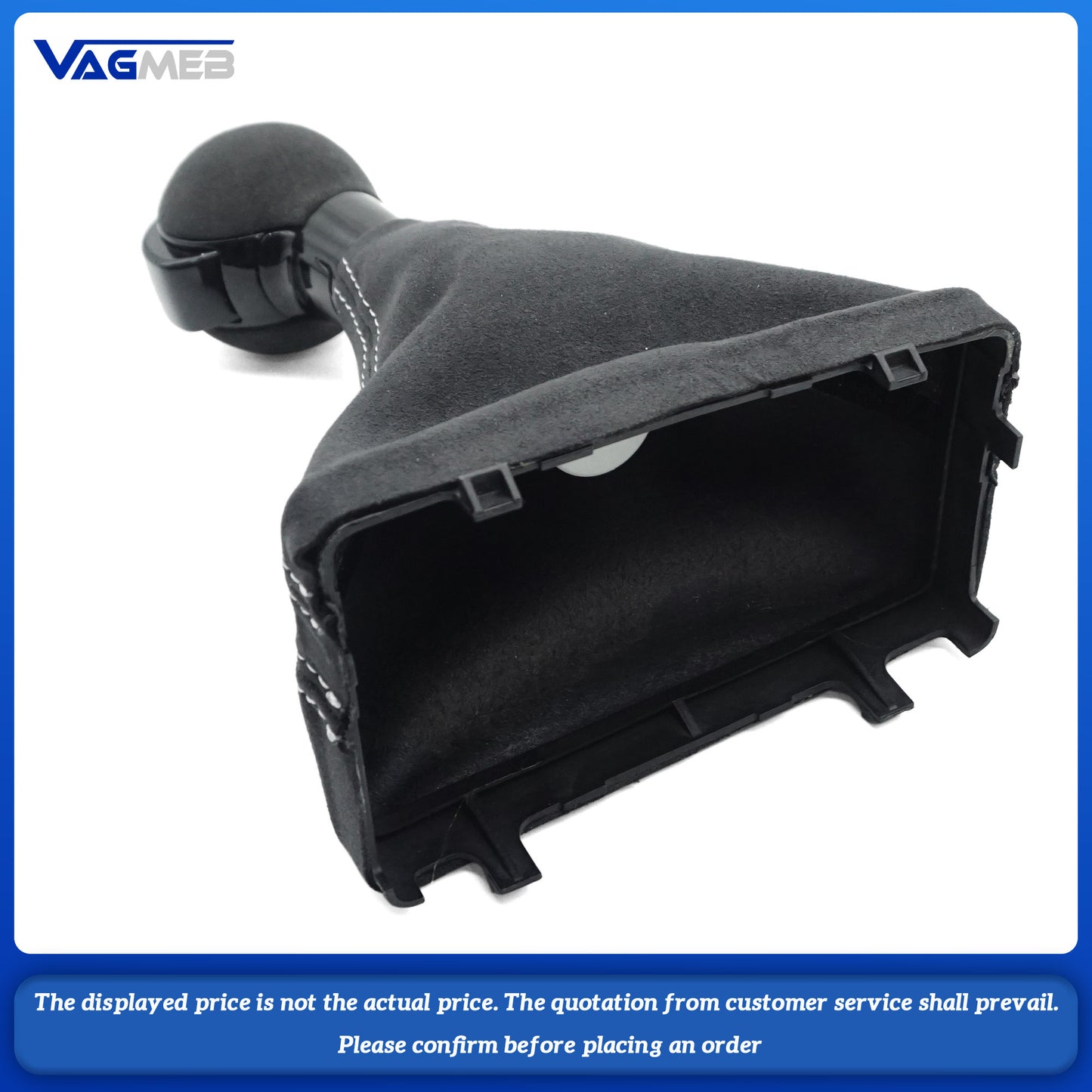 For Audi A6C7 Gear Shift Knob with PU Leather Gaiter Boot Cover