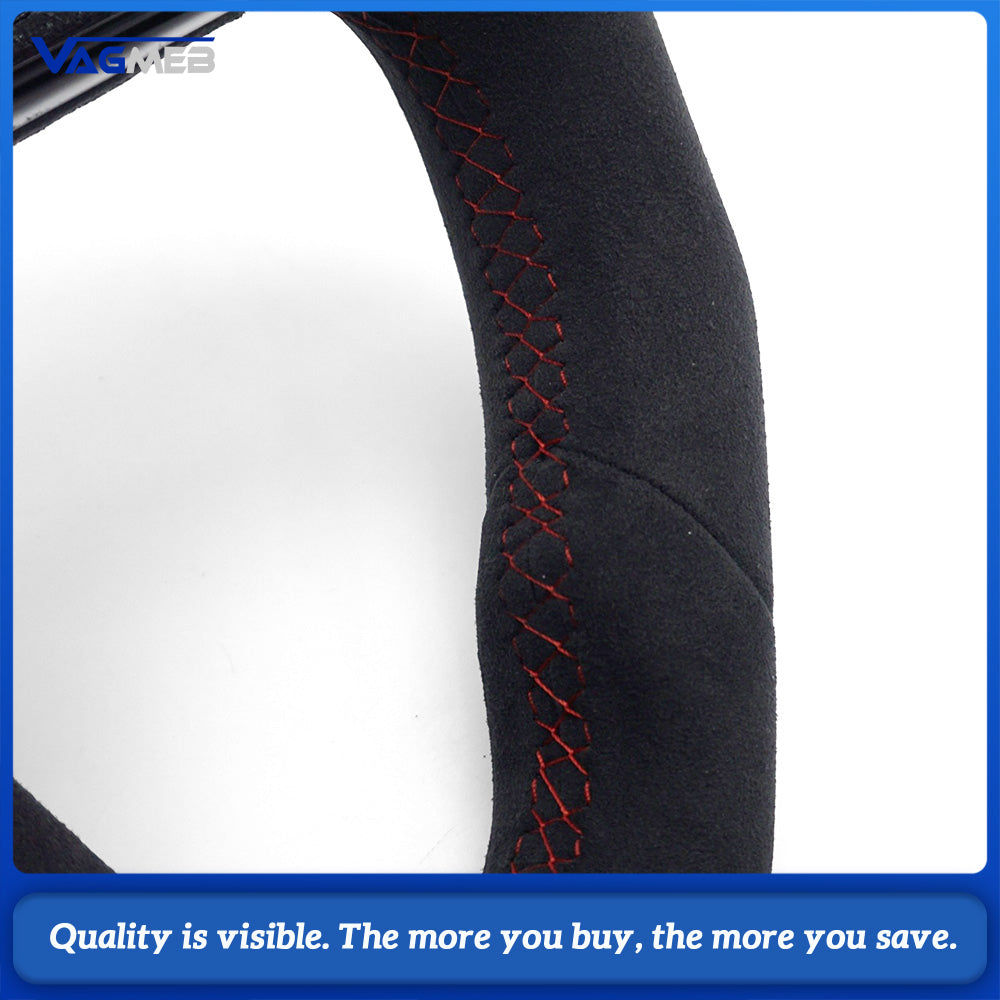 For Audi A4 B9 Full Suede Leather Flat Bottomed Sports Steering Wheel