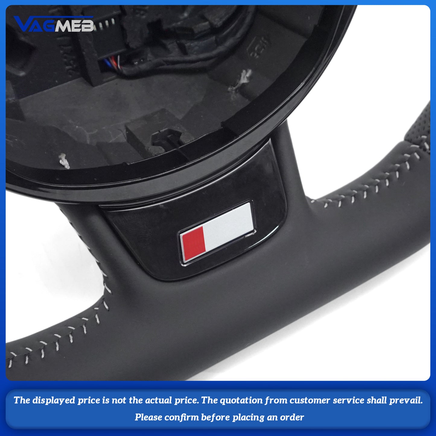 Leather Steering Wheel Upgrade Fit For Audi A4 B8 Q3 A3 8V Steering Wheel