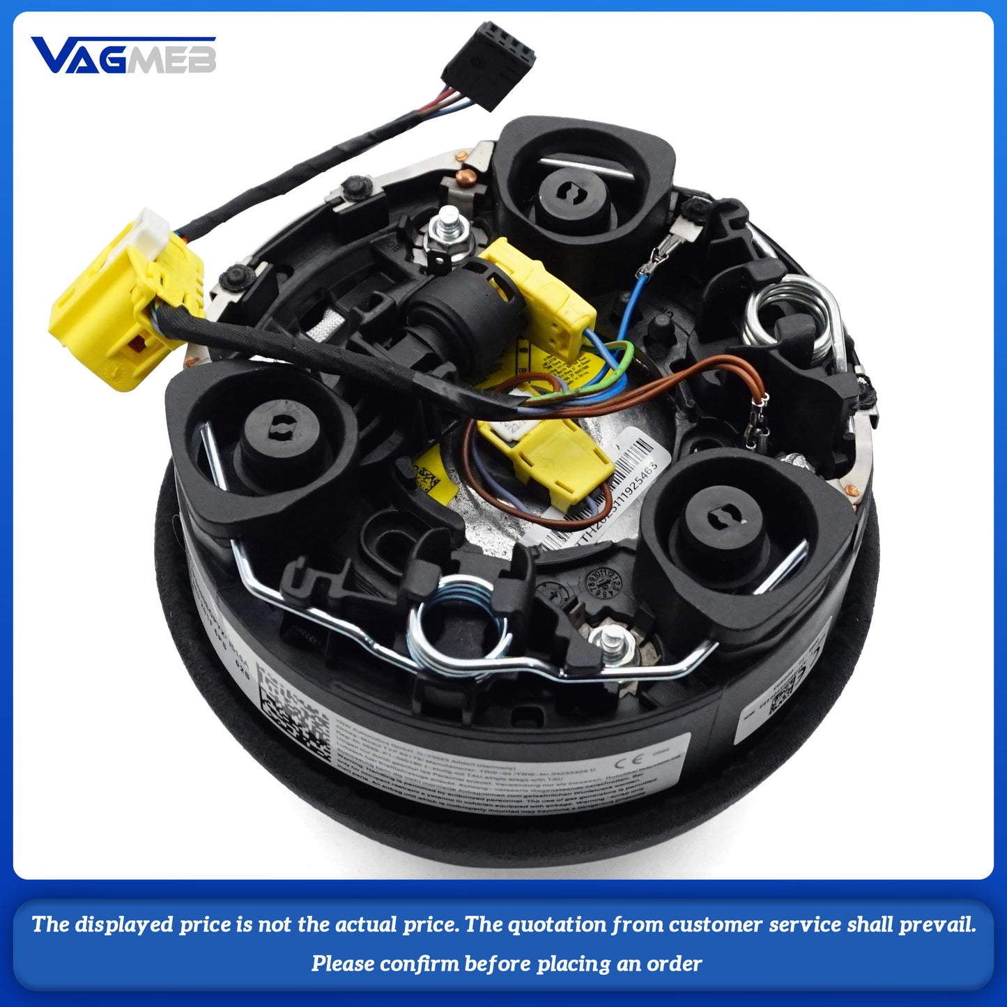 Steering wheel airbag cover multifunction steering wheel For Audi A4B9 Woolen light gray stripe