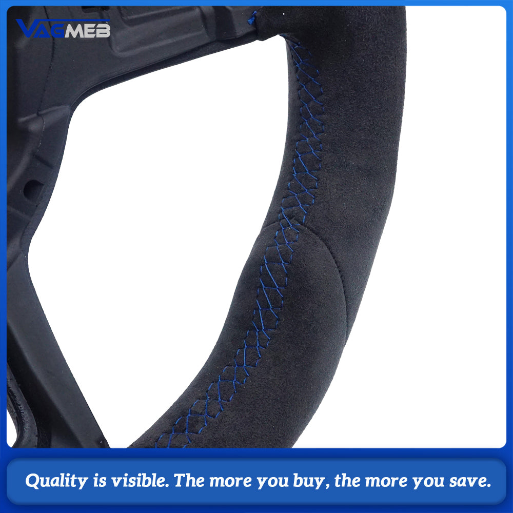 Suitable for VW Golf MK7 R GTI GTD GTE Polo GTI Scirocco 2015 2016 T-ROC Tiguan for Alcantara material steering wheel