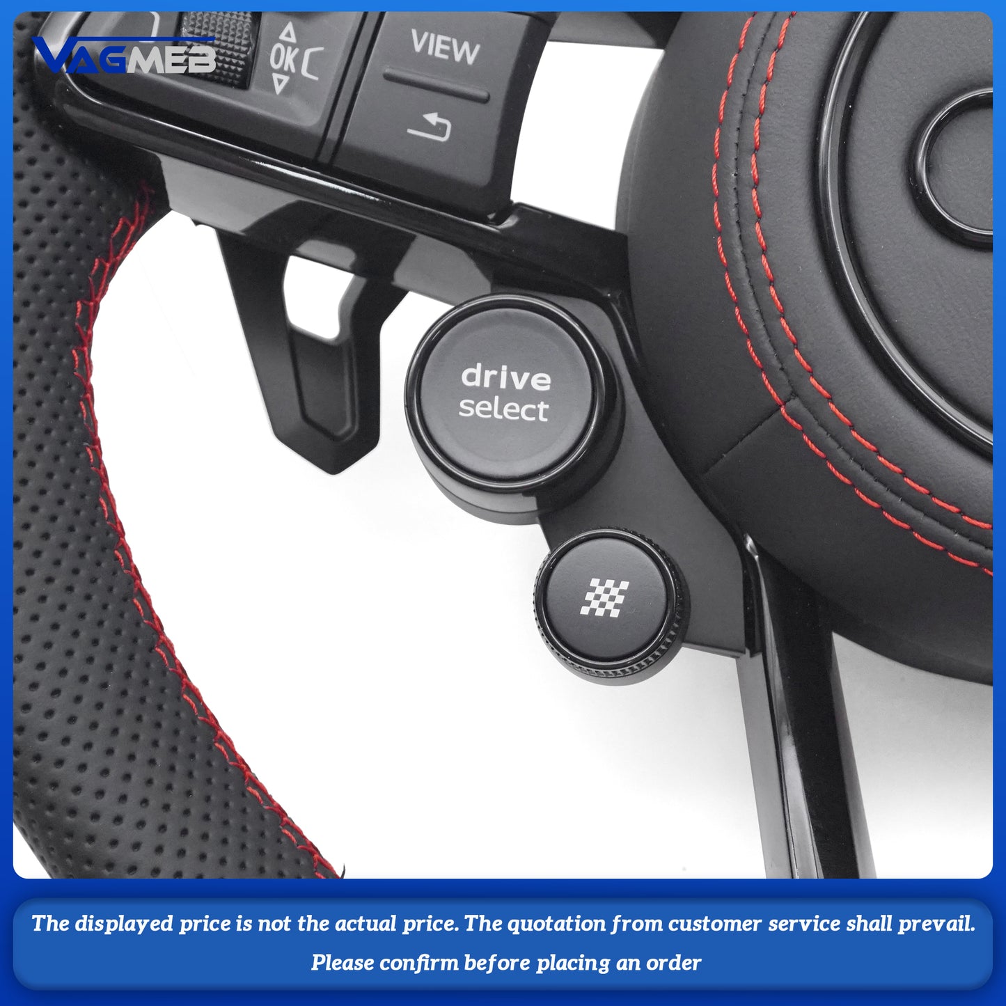 S RS Leather OEM Shape Custom Steering Wheel For Audi R8 Carbon Fiber Steering Wheel upgrade