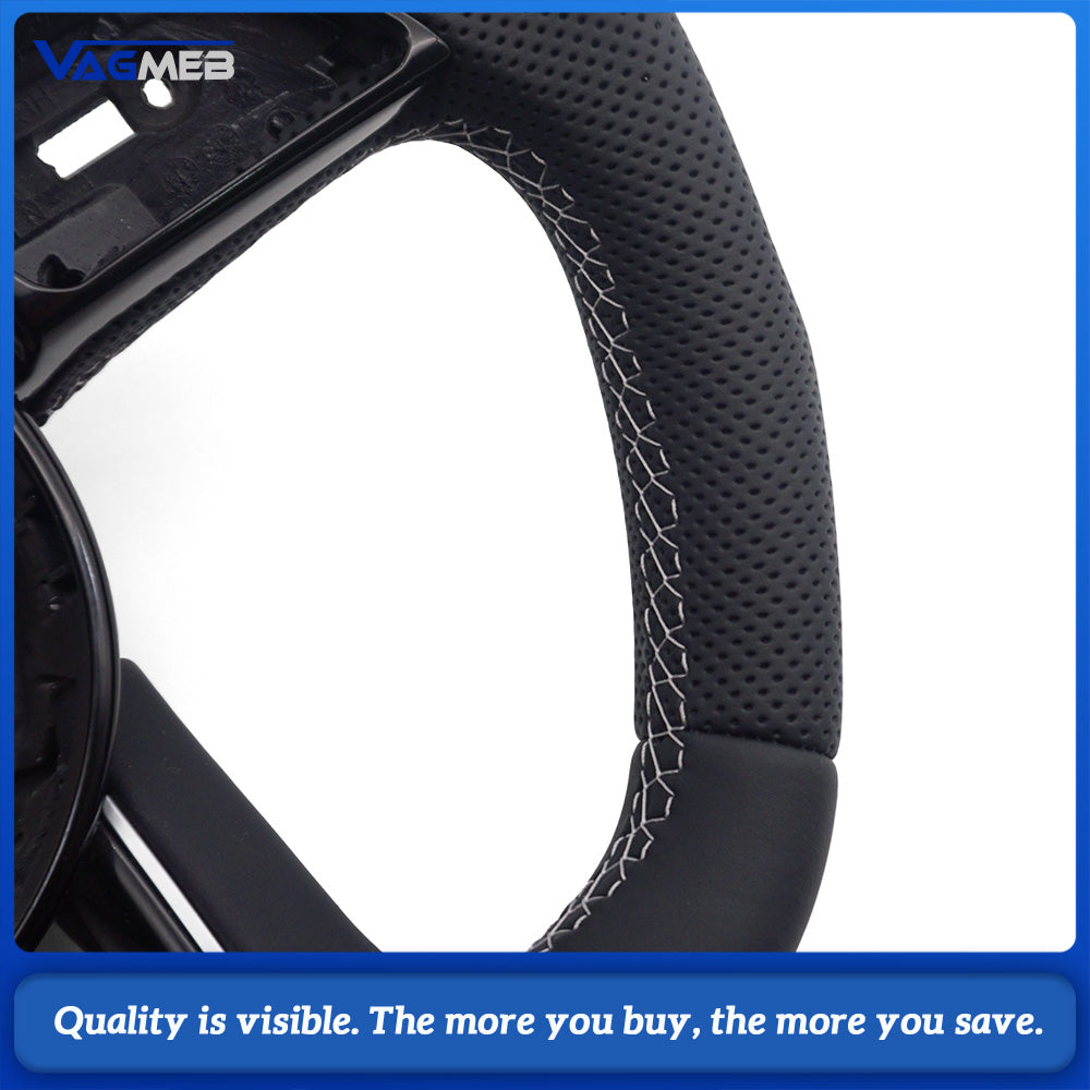 Car steering wheel for Audi A3 8Y perforated leather flat bottomed sports steering wheel car accessories