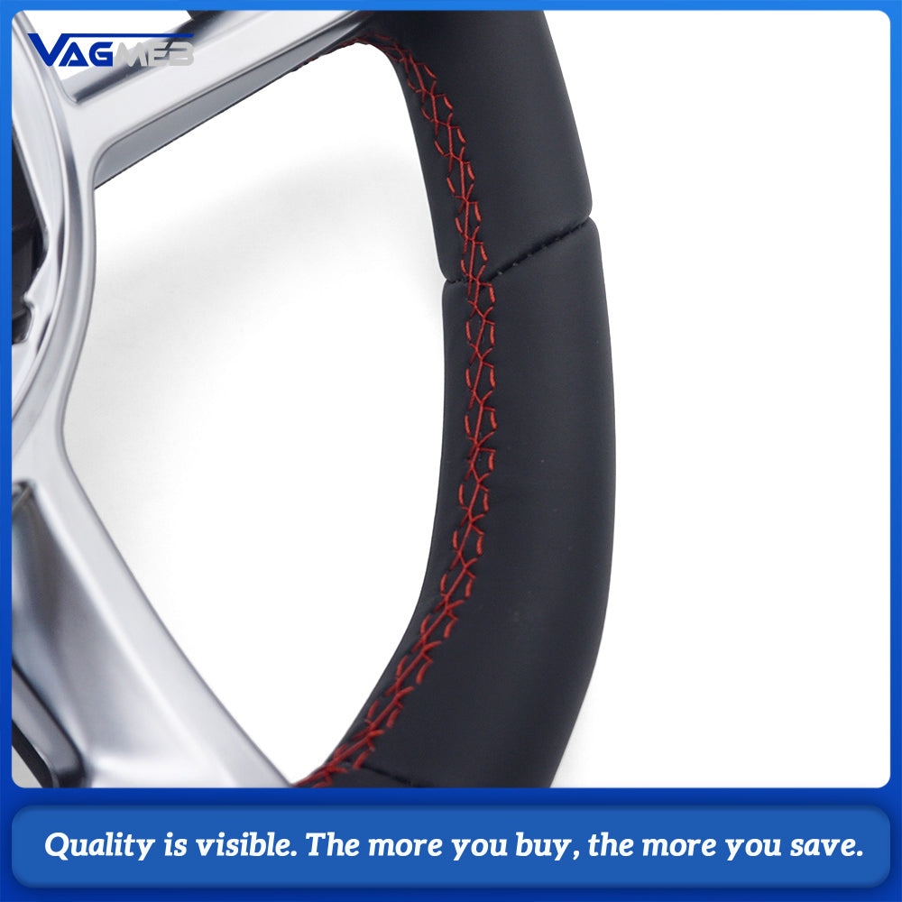 Leather Steering Wheel for VW MK4 5 6 7 GTI Steering Wheel for Golf 5 6 7 7.5 R R-Line CC Polo Passat Car Accessories