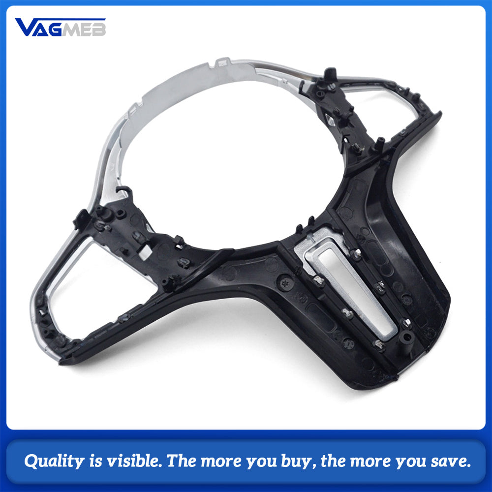 Steering Wheel Button Surround Trim Silver‑Black Low‑Spec Base Version Without Heating Hole For BMW G‑Chassis G20 G28 G30 G38 G01