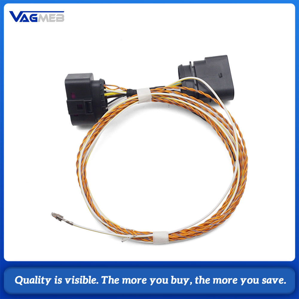 Xenon Headlight Auto Leveling Wiring Harness CPZ Retrofit Loom, Fit for VW Passat B6 3C Halogen To Xenon Upgrade, Headlamp Range Adjustment Cable