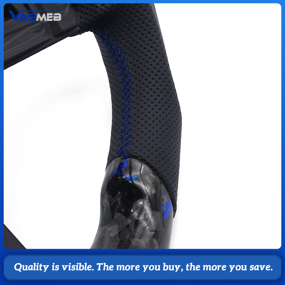 Real Carbon Fiber Steering Wheel for VW Golf MK7 2015-2019 Golf 7 R 2015-2017