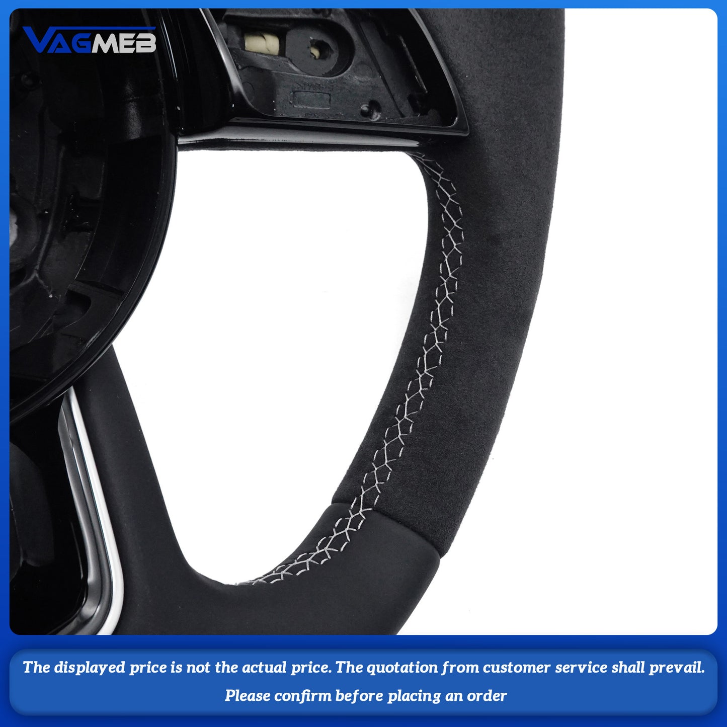 For Audi S RS sline logo A1 A3 8Y A4 B9 A5 B9 S3 S4 S5 RS3 RS4 RS5 Custom steering wheel without buttons and paddles