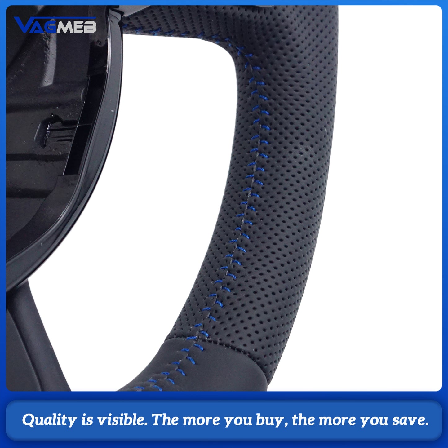 Fully Perforated Steering Wheel Flat Bottom Steering Wheel Campaign Assembly For Audi A4B8