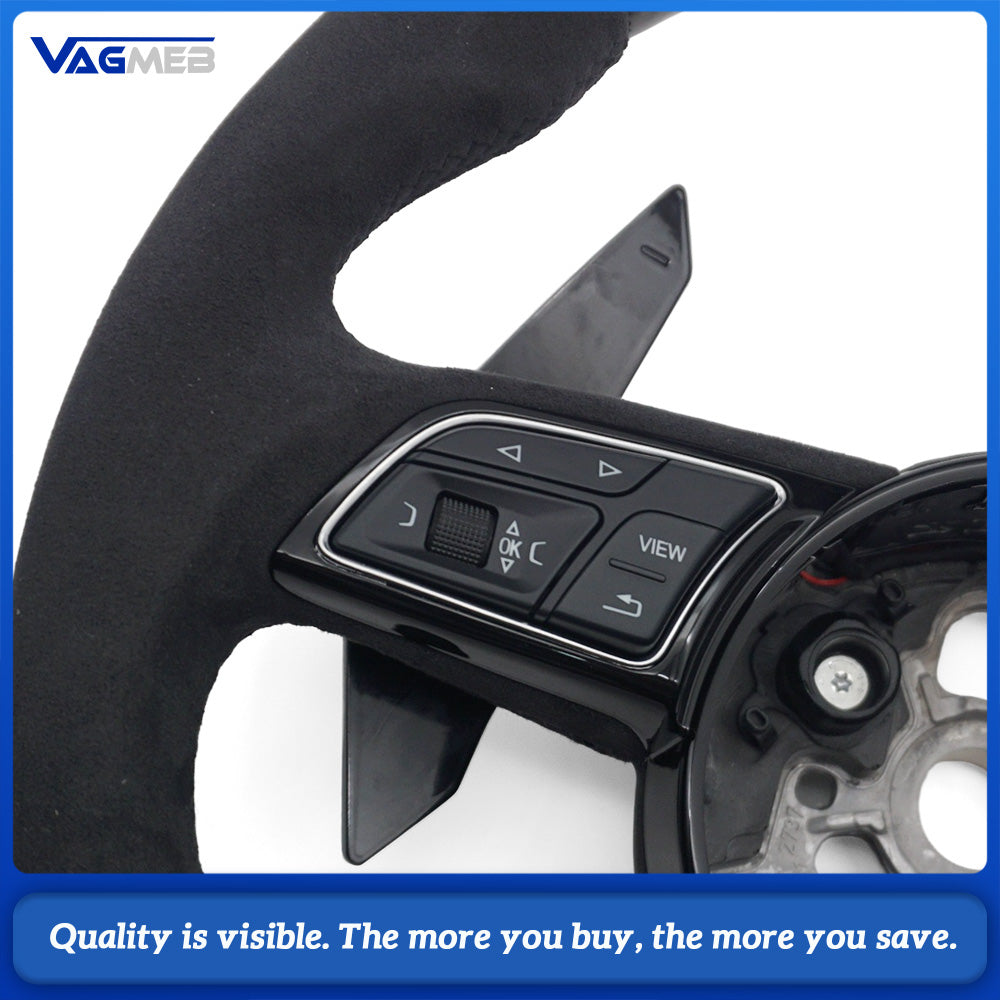 Grip Carbon Fiber LED Illuminated Steering Wheel For Audi A4B9