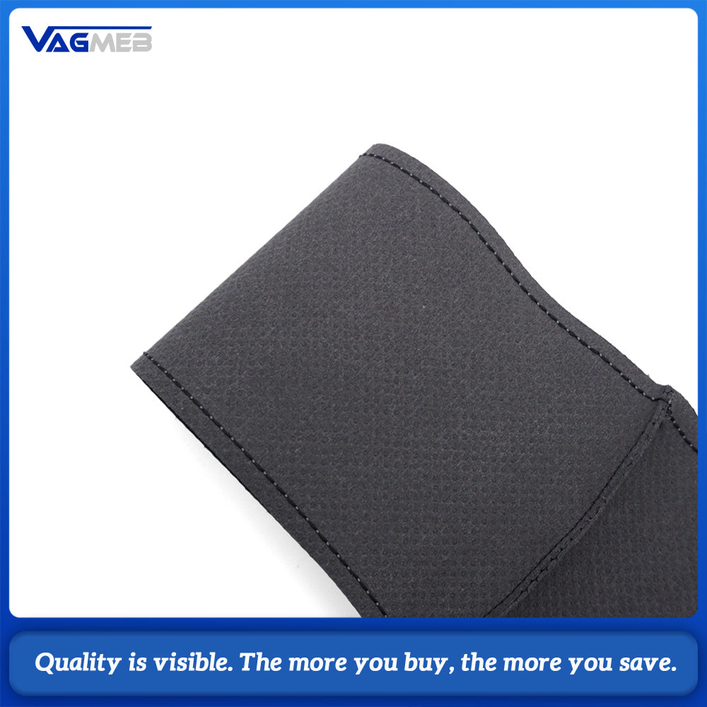 For Audi A6 C8 Steering Wheel Perforated Leather Wrap Replacement Skin With Dark Gray Stitching