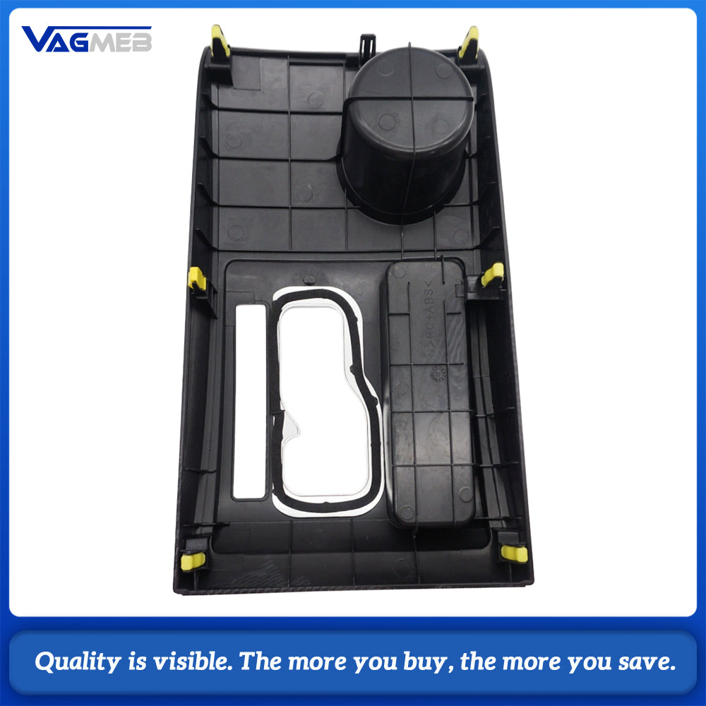 Center Console Shifter Bezel Gear Shift Panel Cover Cup Holder Trim Carbon Fiber For Toyota Tacoma 2005-2015