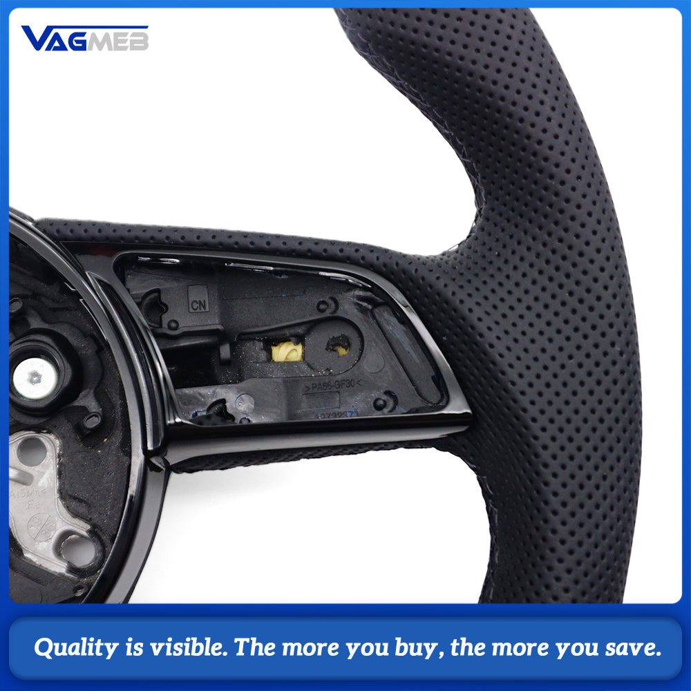 Sports style car steering wheel suitable for A4 S4 B9 A3 S3 8V RS4 RS5 A5 S5 leather steering wheel car accessories