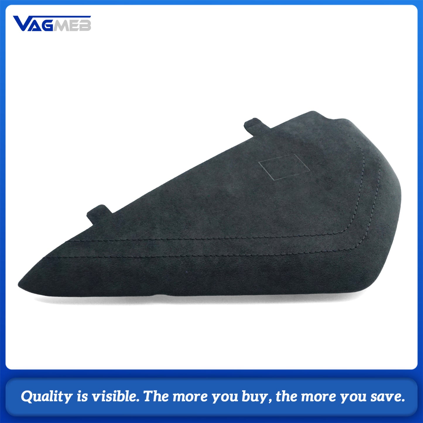 For Audi A4 B9 Q5 Alcantara Black Stitching  Dashboard Cover Decoration RS/S Logo