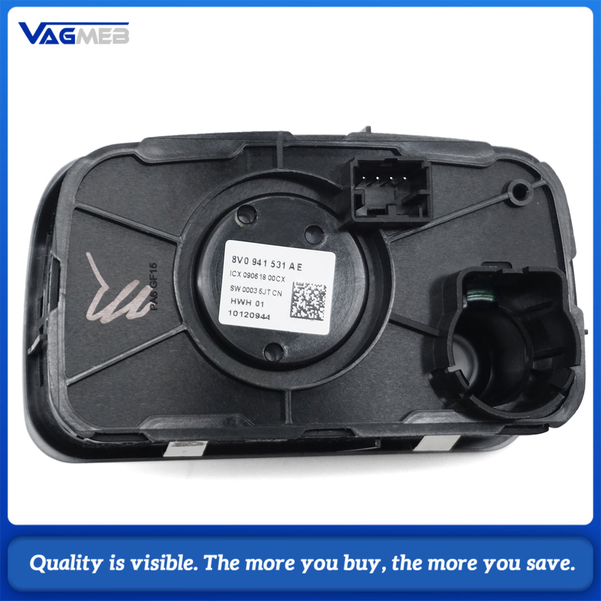estilo de coche interruptor de Control de faros perilla lámpara de cabeza para Audi A3 Cabriolet Sportback TT S3 8V 8V0 941 531 AE