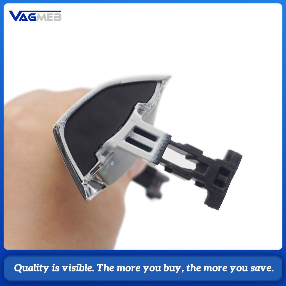 Front Door Handle Pair, White Painted With Chrome For VW Jetta Mk7