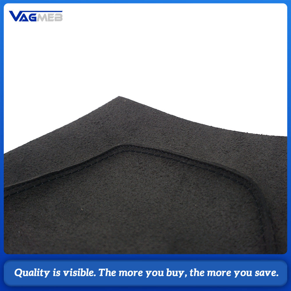 Car Steering Wheel Airbag Cover Genuine Leather Black Stitching Replacement Trim For Audi A6 C8