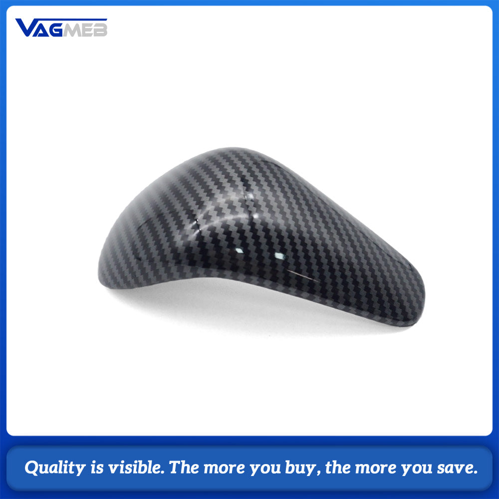 Car Gear Shift Knob Head Cover Sticker Interior Car Styling Accessories ABS Carbon Fiber Black New for Audi A6 A7