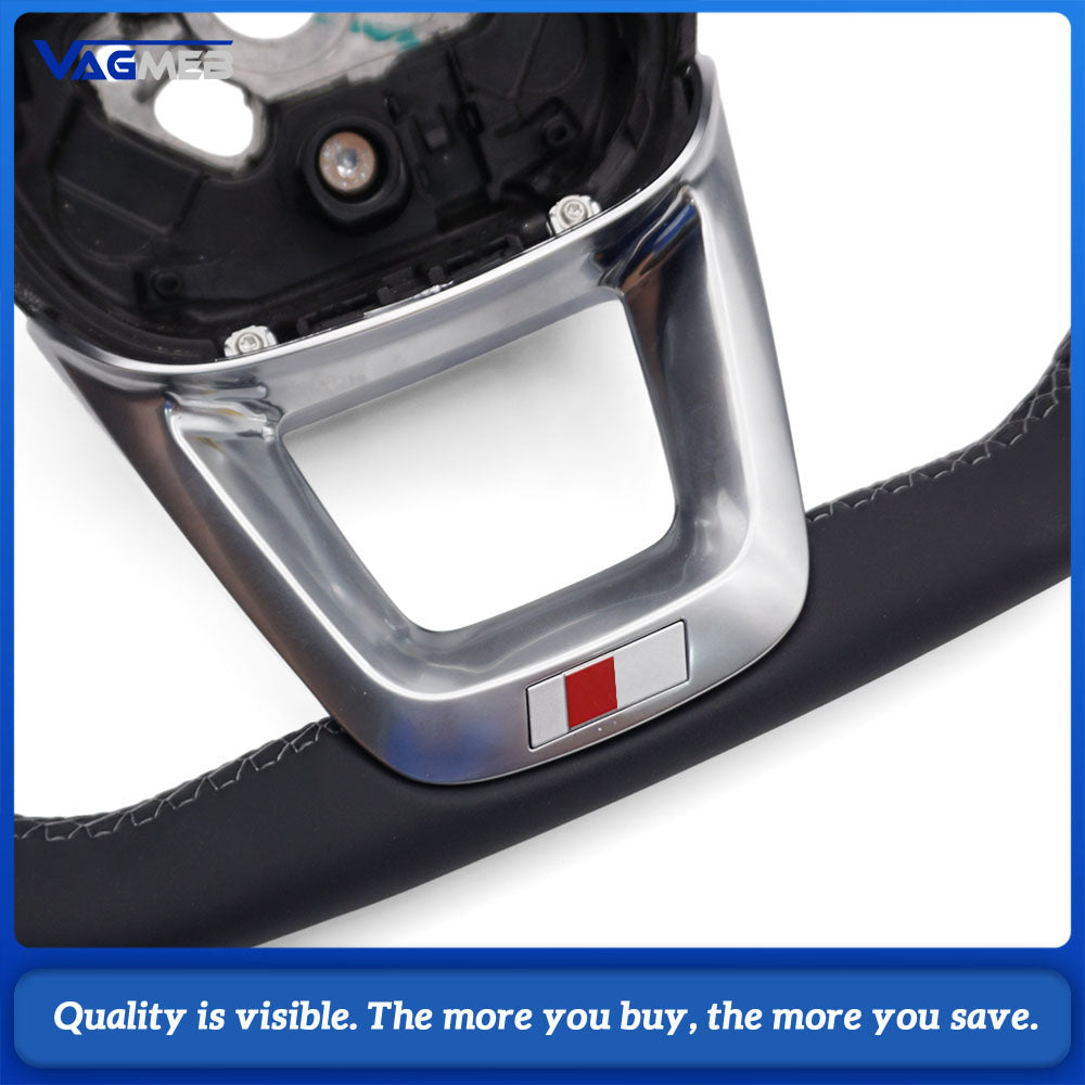 Perforated leather steering wheel for Audi Q5 FY Q7 4M Q8 S RS LOGO multifunctional steering wheel