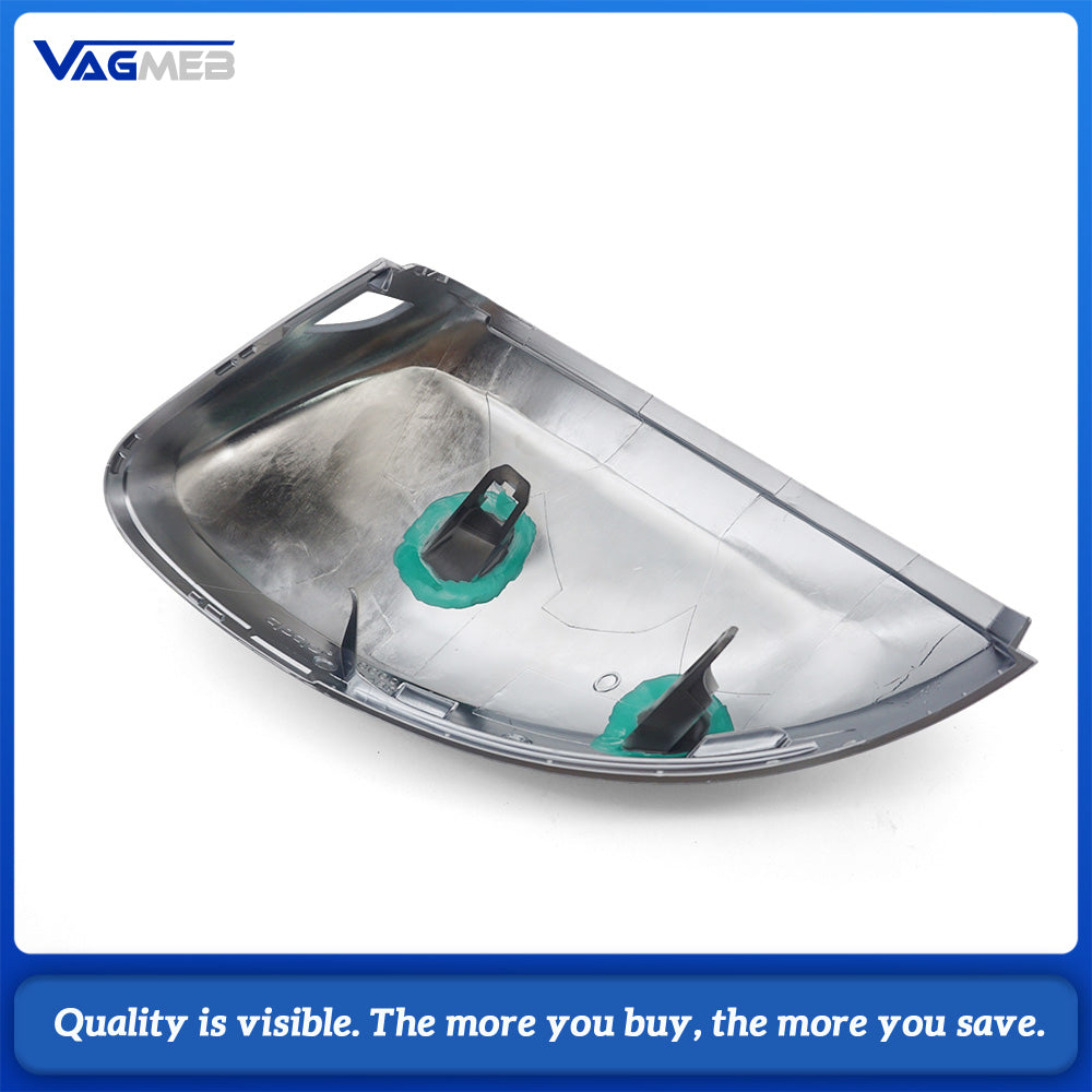 Silver Mirror Covers Chrome Side Mirror Housing Replacement For VW Tiguan MQB PQ Platform