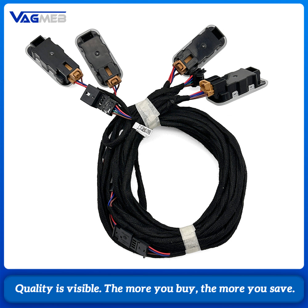 Multi-color Footwell Light With Wiring Harness for VW Passat B8, Interior Ambient Foot Well Lamp