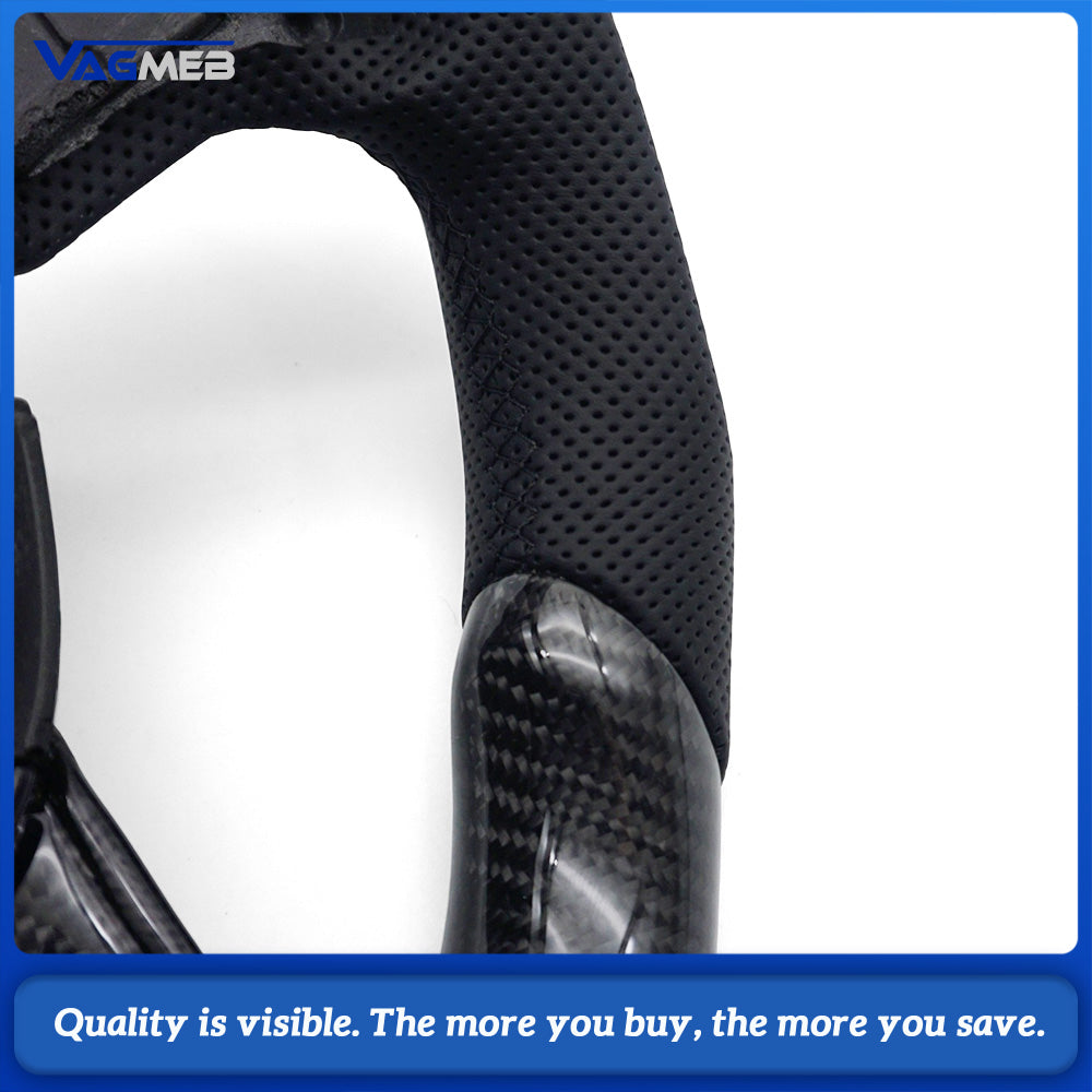 Real Carbon Fiber Steering Wheel for Dodge Challenger Charger Hellcat 2015-2022, Sport Car Interior Accessory