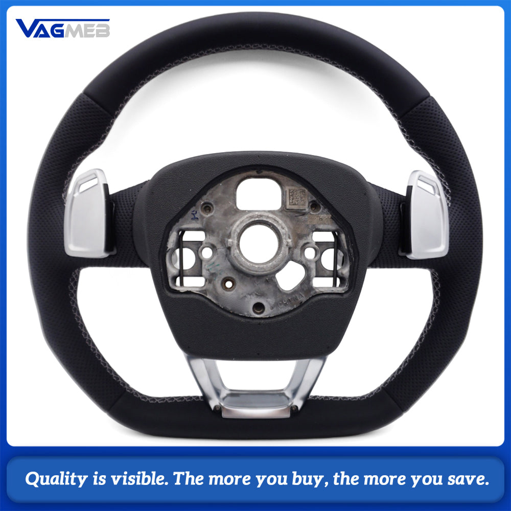 steering wheel suitable For Audi Q3 F3 perforated leather multifunction steering wheel, steering wheel accessories