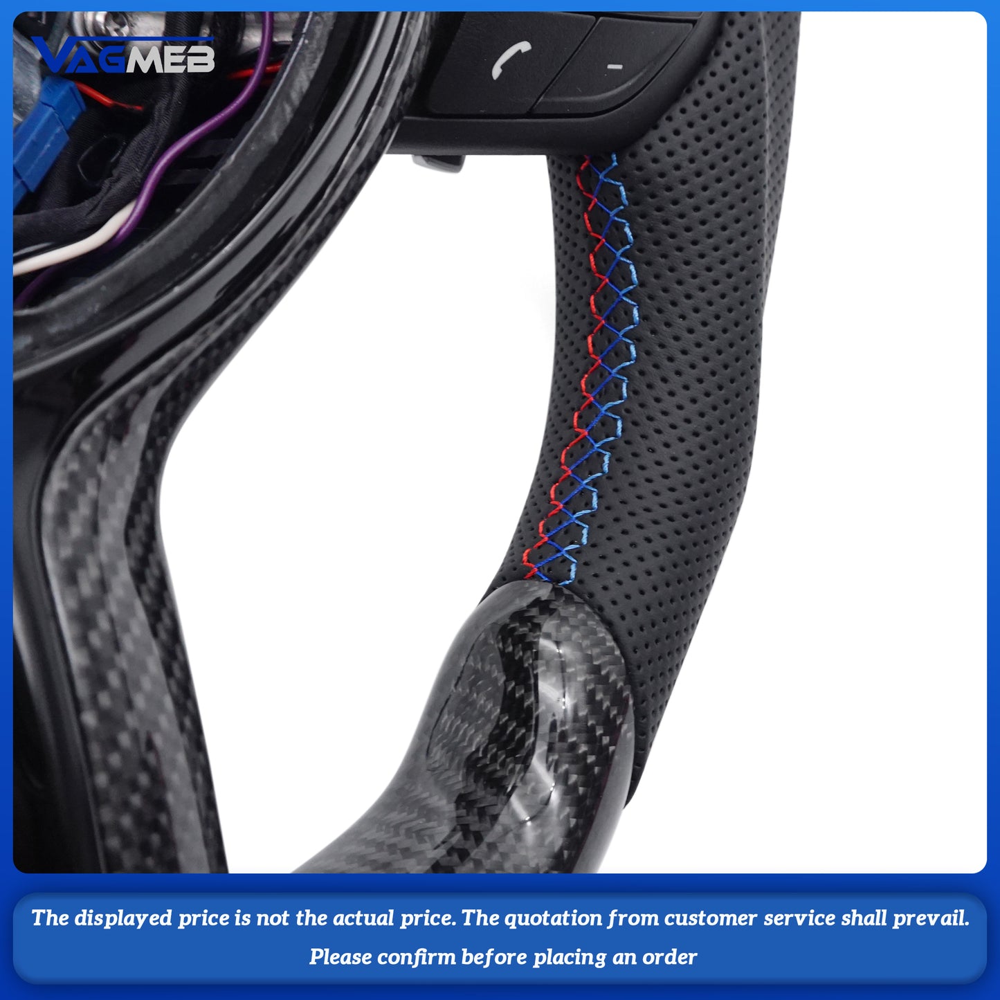 Steering wheel modification suitable for BMW F30 F10 F31 F20 F25 F22 F36 F33 F32 Carbon fiber material customizable color
