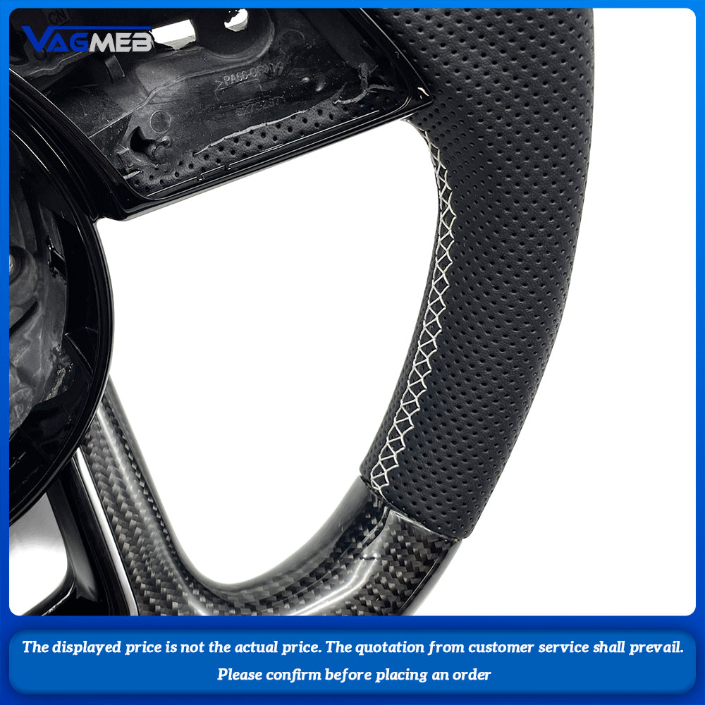 Perforated Leather Steering Wheel For Audi A3 8V A4 B8 B9 S3 S4 S5 Rs5 Rs3 Rs4 A5 B9