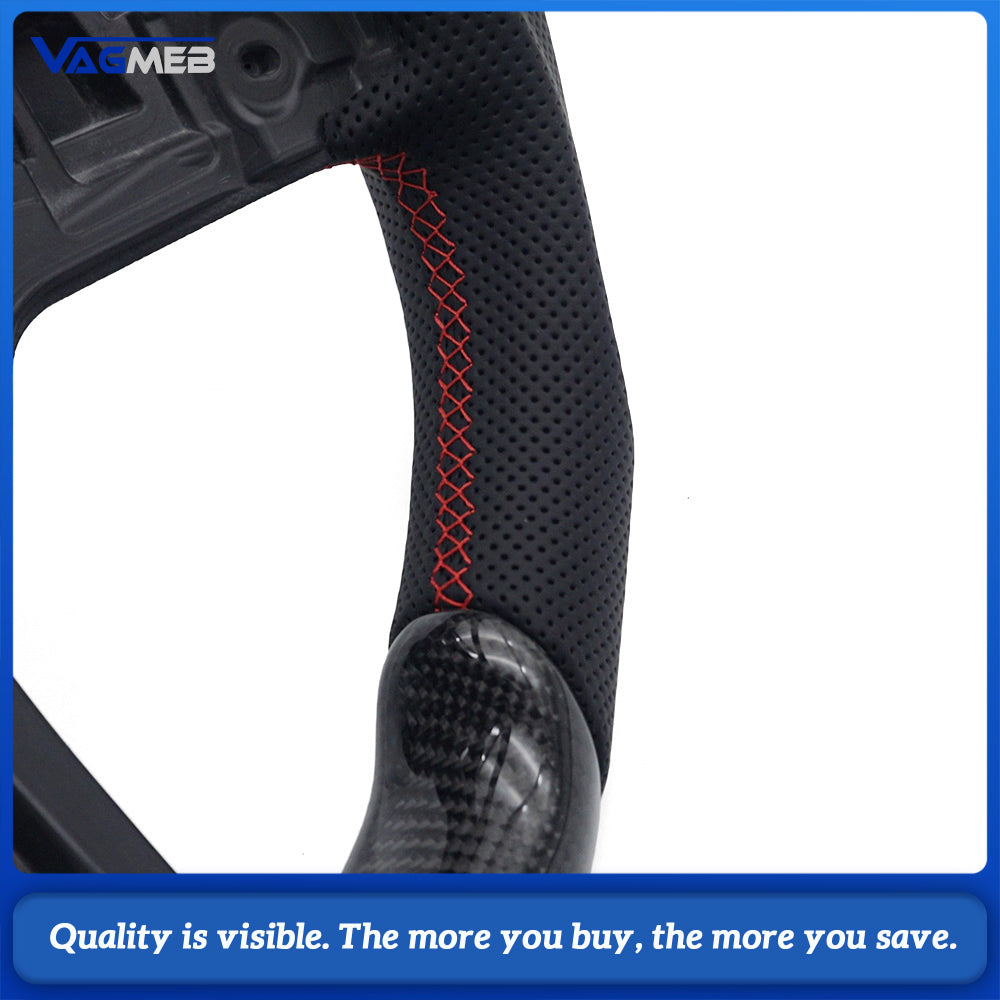 Real Carbon Fiber Steering Wheel for Gti Golf Vw MK7 2015-2019 Golf 7 R 2015-2017