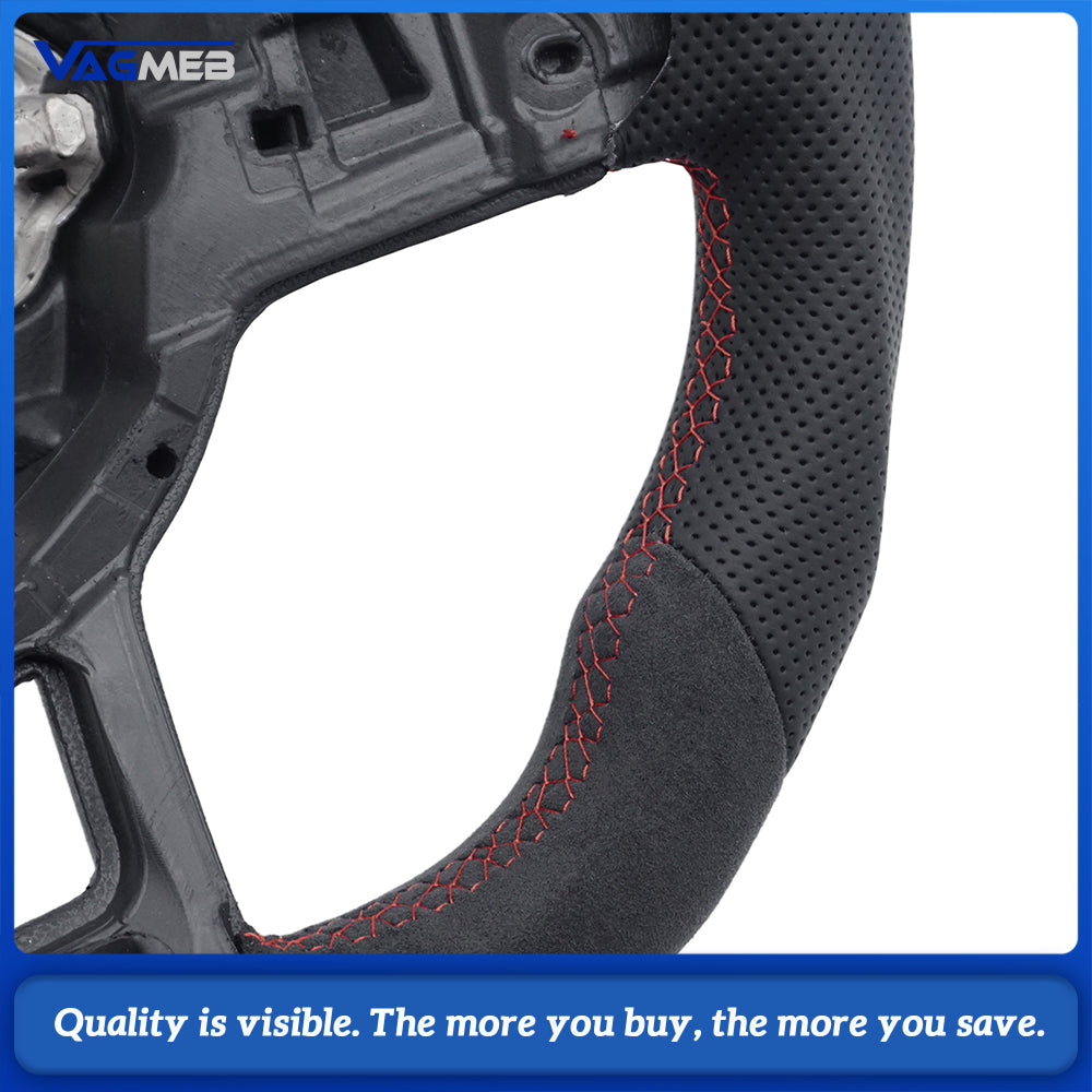 Leather steering wheel suitable for VW Golf MK7 7.5 GTI GTD GTE R Polo GTI Tiguan MK2 Passat B8 Sport steering wheel