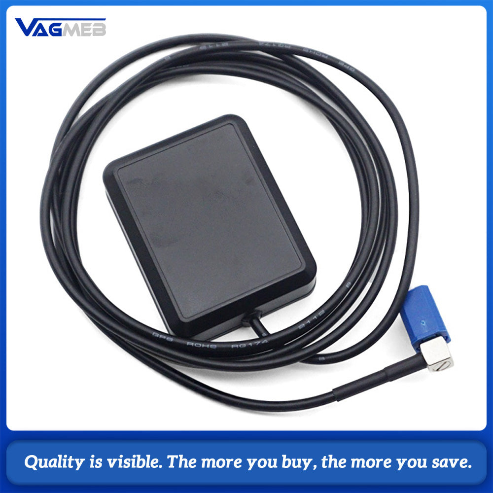 Car GPS BeiDou Dual Mode Navigation Antenna, FAKRA Blue Plug, Vehicle GPS Signal Receiver Aerial with Extension Cable