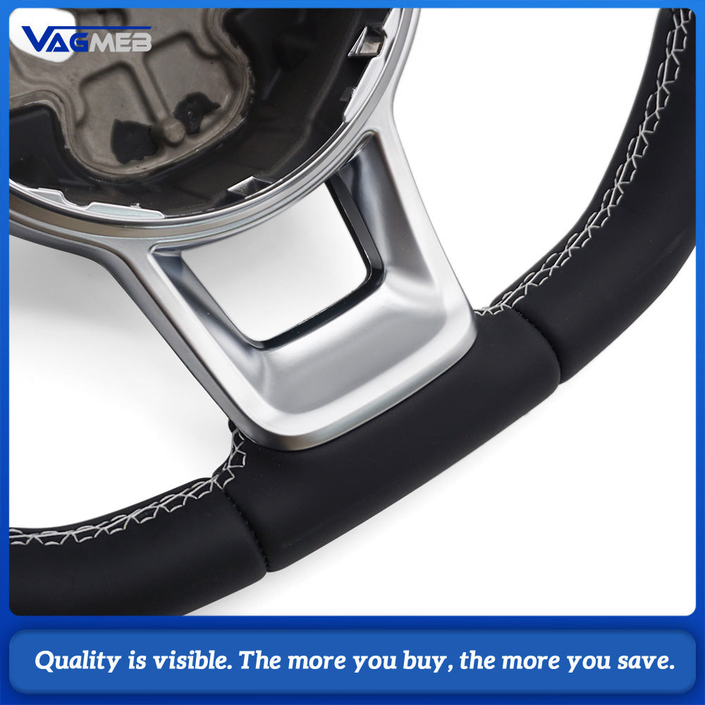 Leather Steering Wheel for VW MK4 5 6 7 GTI Steering Wheel for Golf 5 6 7 7.5 R R-Line CC Polo Passat Car Accessories