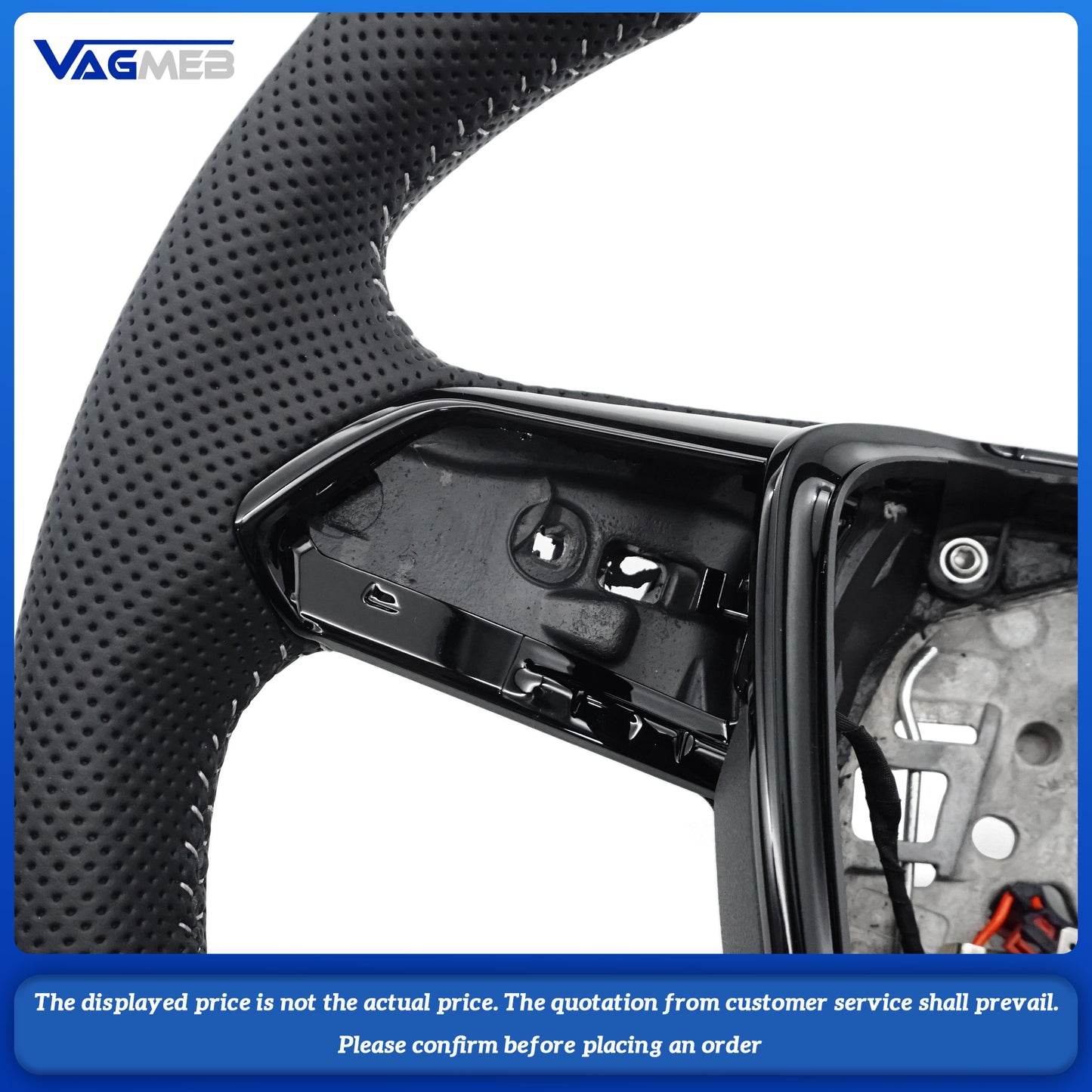 For Audi A6 C8 A7 Custom leather alcantara steering wheel