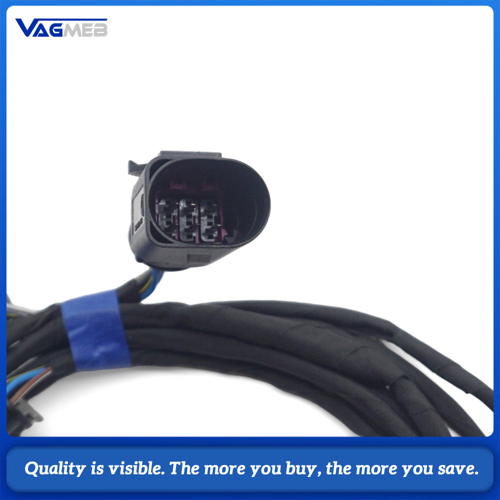 Front Bumper PDC Parking Distance Sensor Wiring Harness 8K0971095A Fit Audi A4 B8 S4 A5 Q5 2008-2015 Plug And Play Ultrasonic Radar Wire Loom Auto Parking Aid Repair Replacement Spare Parts