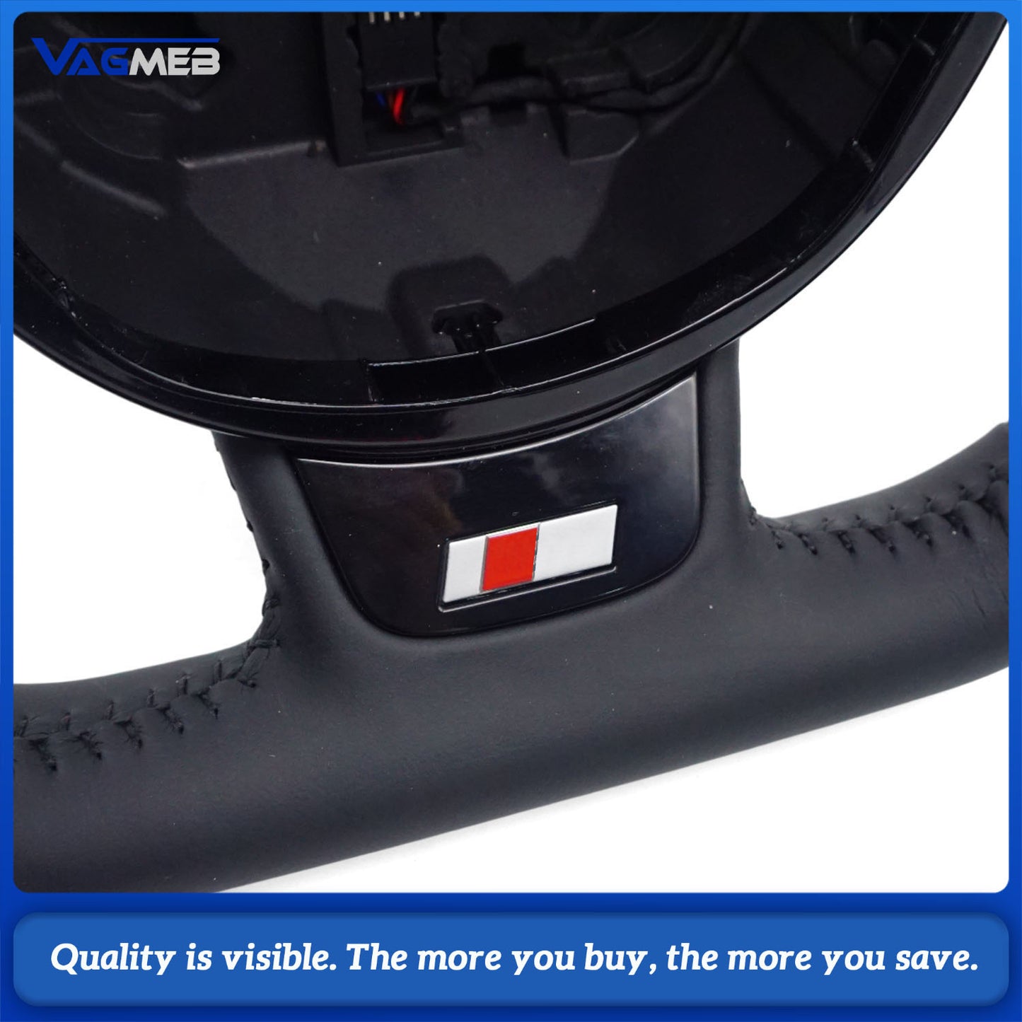 For Audi A3 A4 A5 A6 A7 Q3 Q5 Q7 RS3 RS4 RS5 Fully Perforated Steering Wheel Flat Bottom Steering Wheel