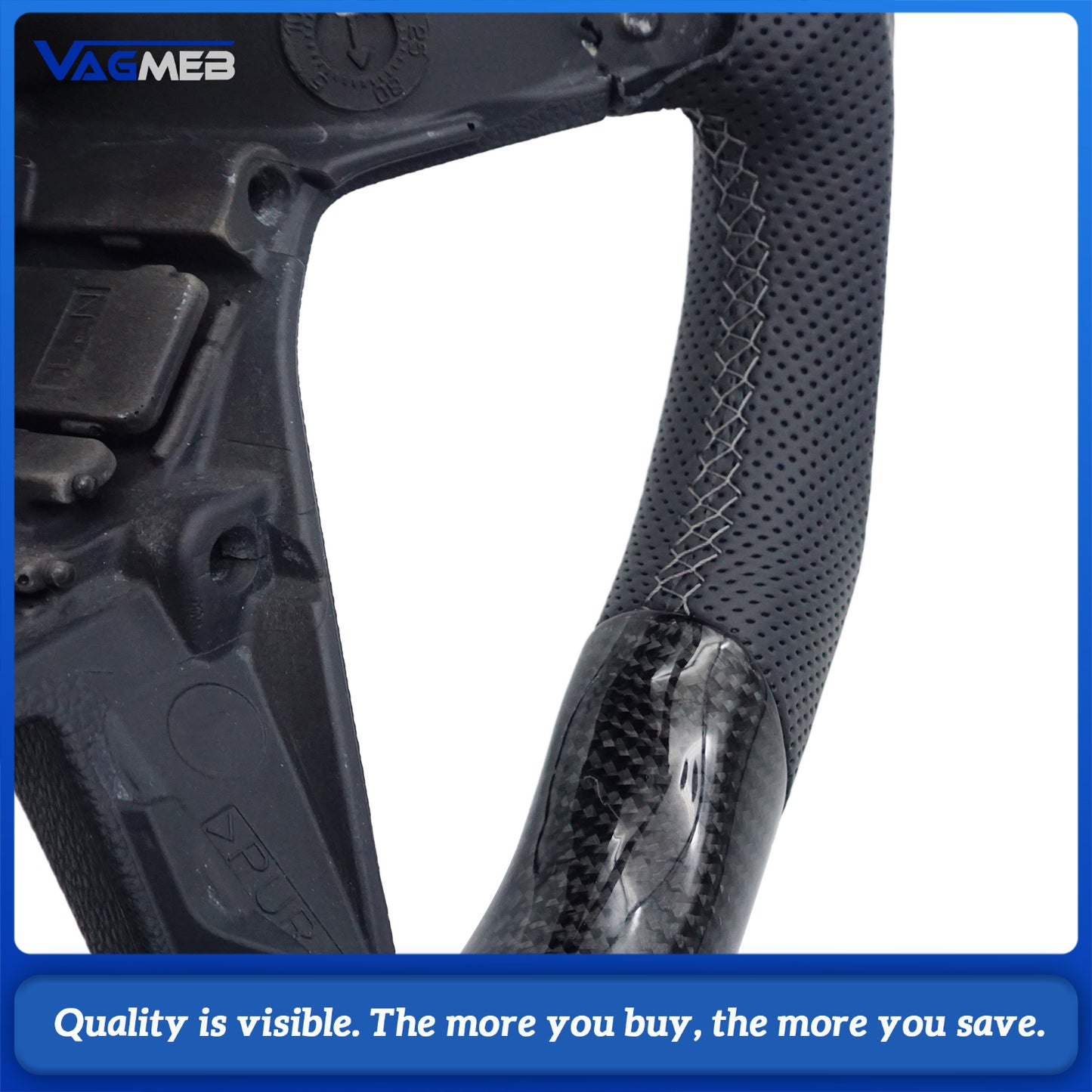 For VW Multivan T6.1 Carbon Fiber Steering Wheel High Quality Leather Sport Wheel Customized