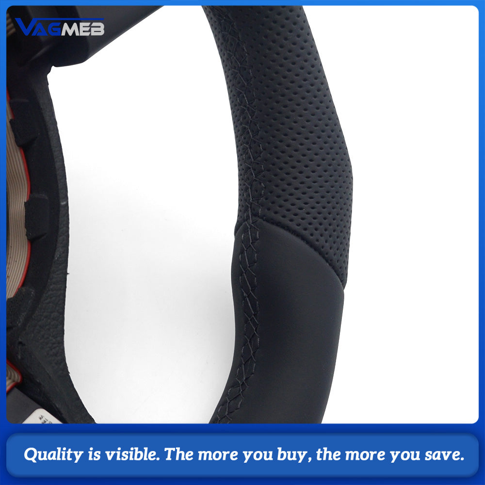 For VW Golf 5 MK5 GTI Passat B6 Semi Perforated Leather Steering Wheel