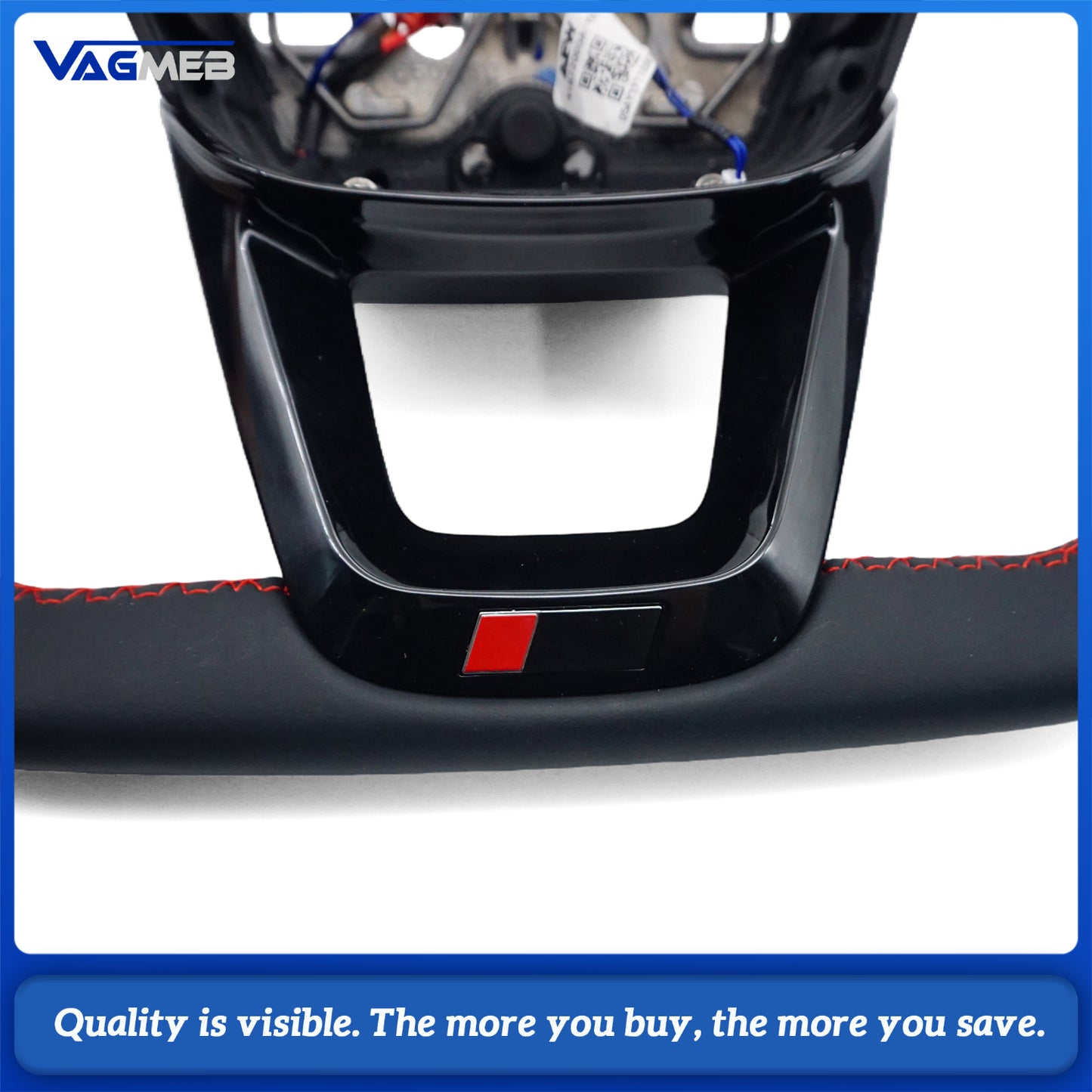 A Perforated leather Sports steering wheel for Audi Q5 FY Q7 4M Q8 S RS LOGO multifunctional steering wheel With Heated