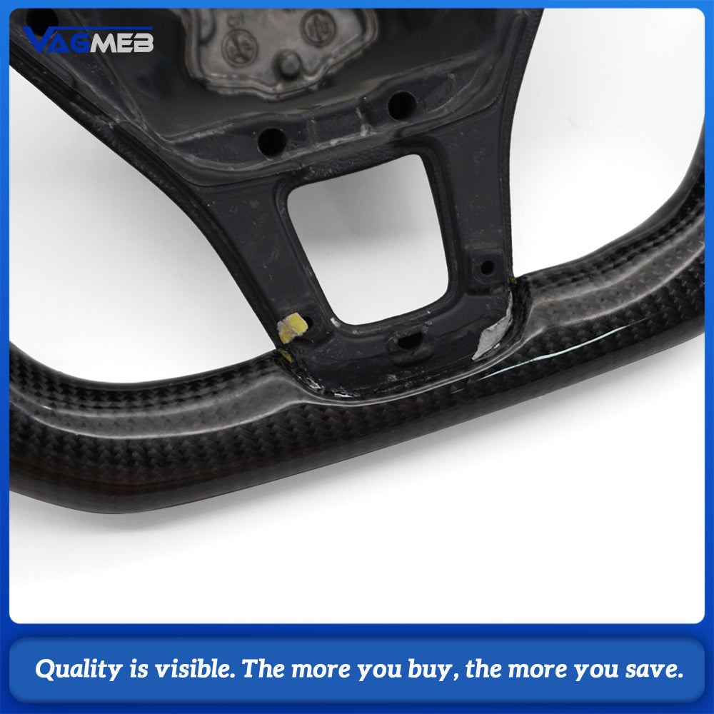 Carbon Fiber Steering Wheel With Leather For VW Volkswagen Golf 6 MK6