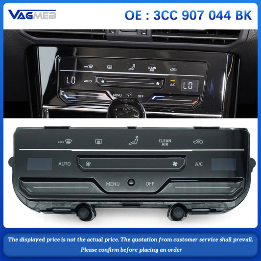3CC 907 044BK   For VW Golf 7 MK7 T-ROC Touch Screen LCD Air Conditioning Display Panel Without Heating