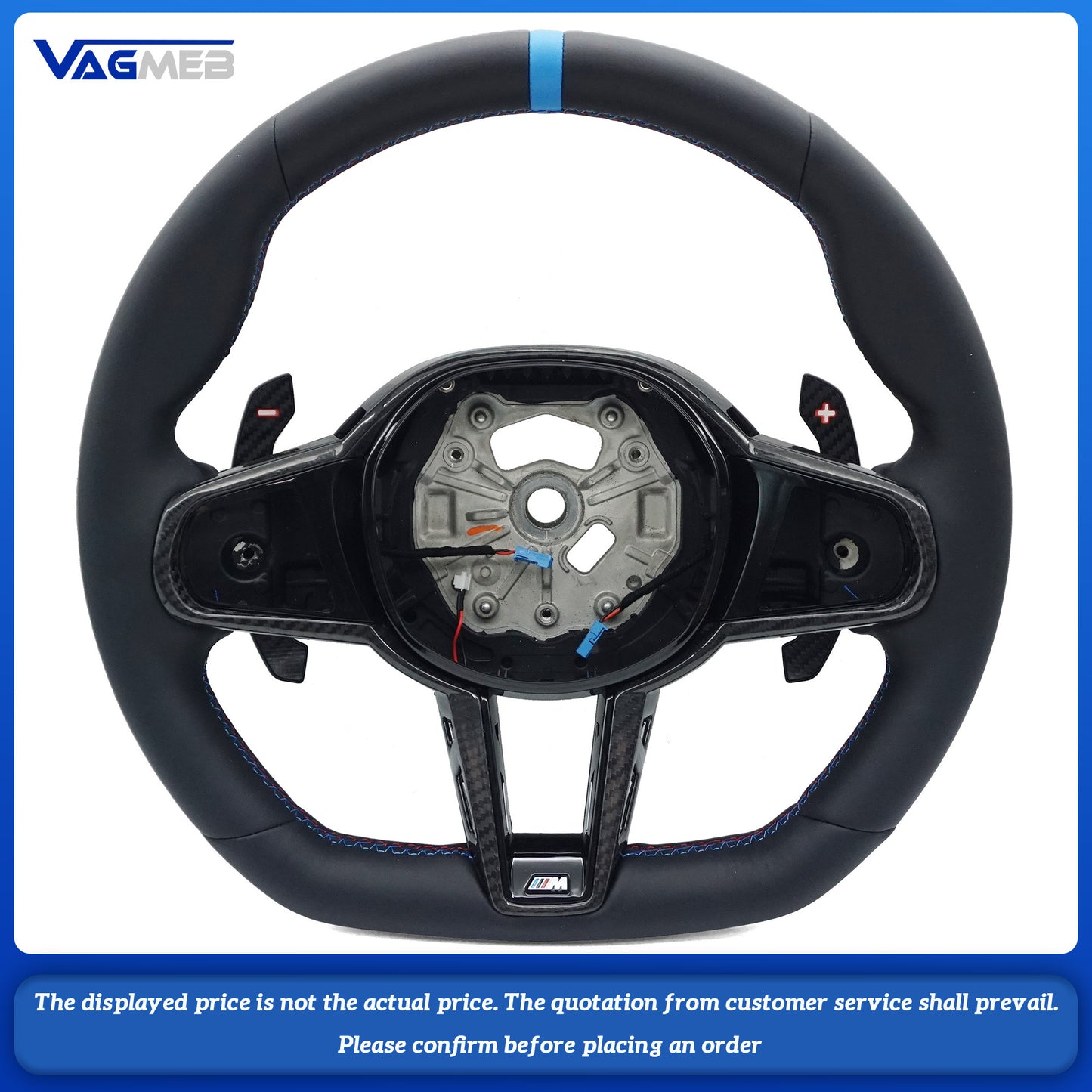 For BMW M4 CS sport steering wheel with vibration M stitching X3 X4 M3 M4 G01 G20 G30 G31 G32 G02 G82 G42 G21 G14 G87 G80