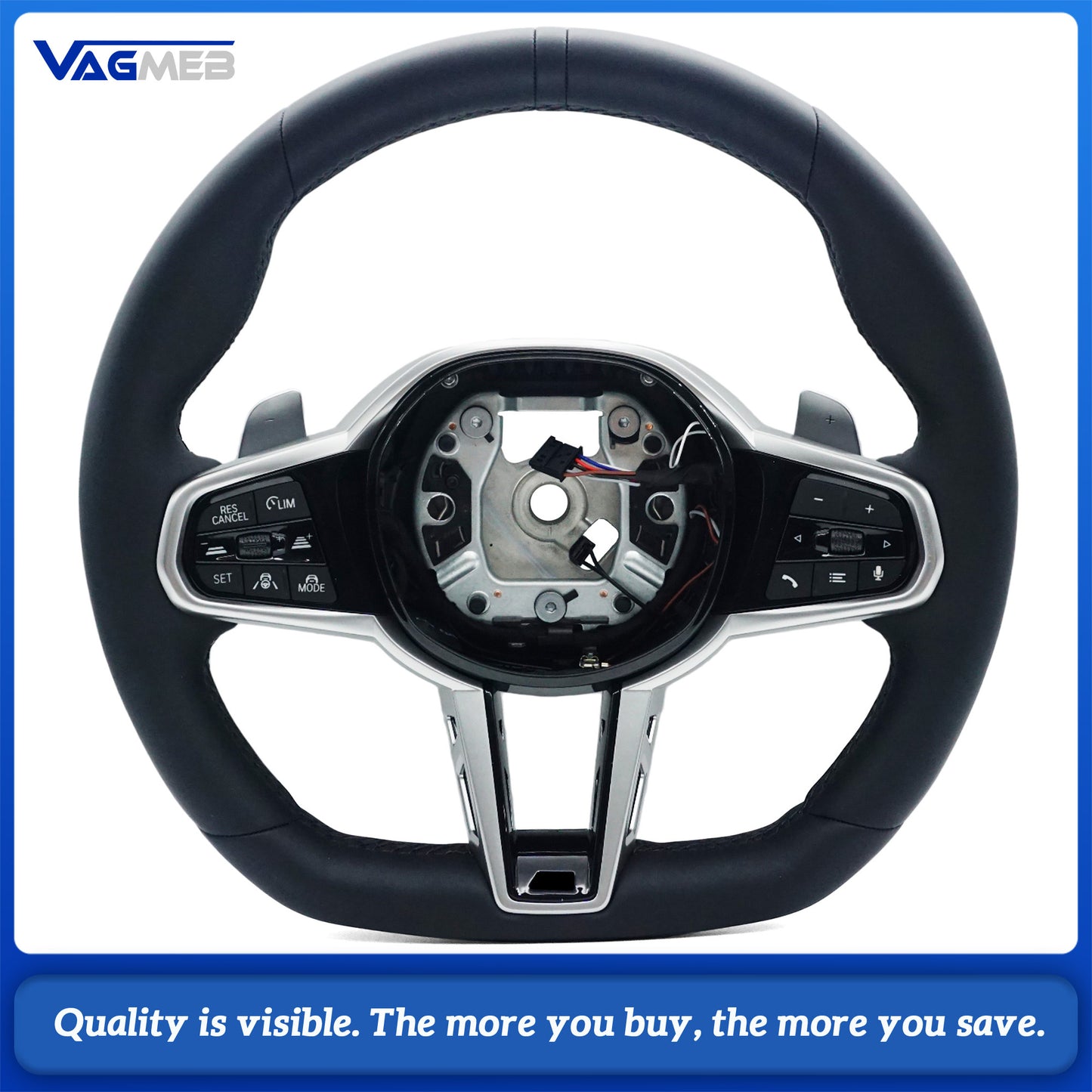 Car Steering Wheel with Vibration For BMW G01 G02 G05 G06 G20 G22 G29 G30 G42 G80 G87 F01 F02 F07 F10 F15 F40 F44 X3 X5 X6