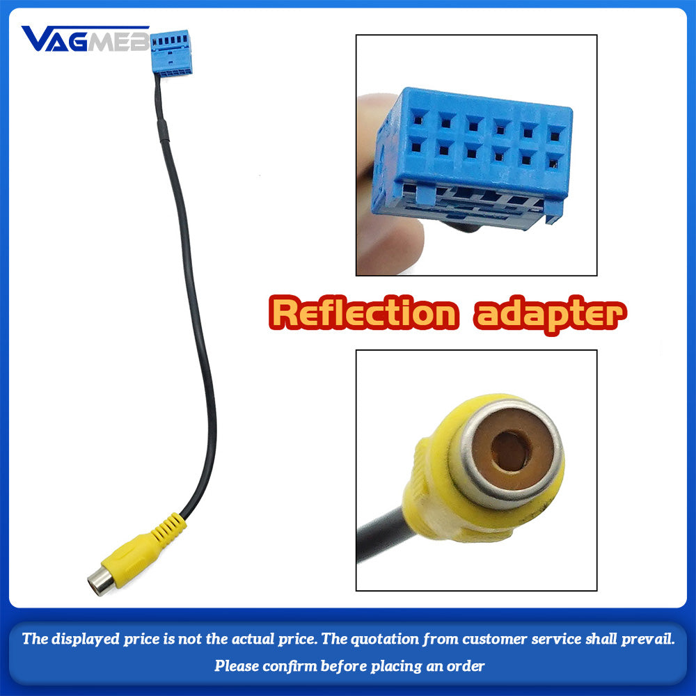 Car Rear View Camera Adapter Cable Video Connection For Skoda VW Golf Tiguan Passat B6 PQ MIB RCA Line