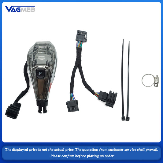 Electronic Crystal Shift Knob, Crystal Leather  LED For VW