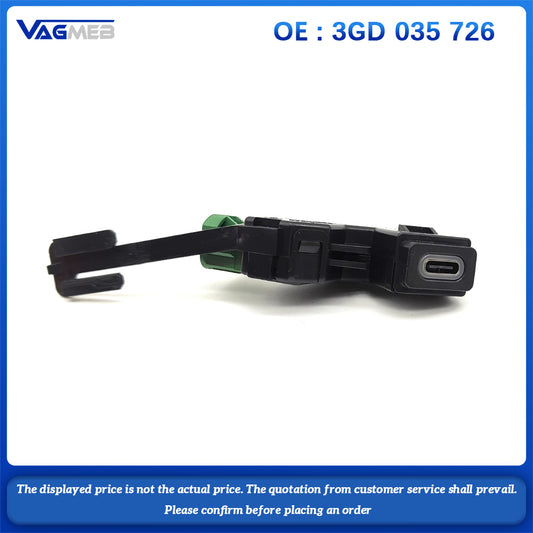 For MQB Arteon Passat B8 B8.5 B9 USB Type-C external phone power interface 3GD 035 726