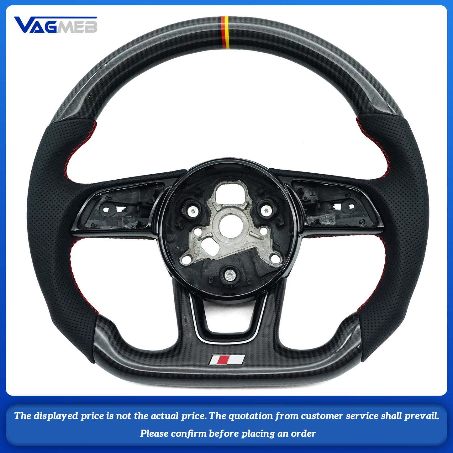For Audi S Logo A4B9 Steering Wheel Flat Bottom Steering Wheel Campaign Assembly Accessories