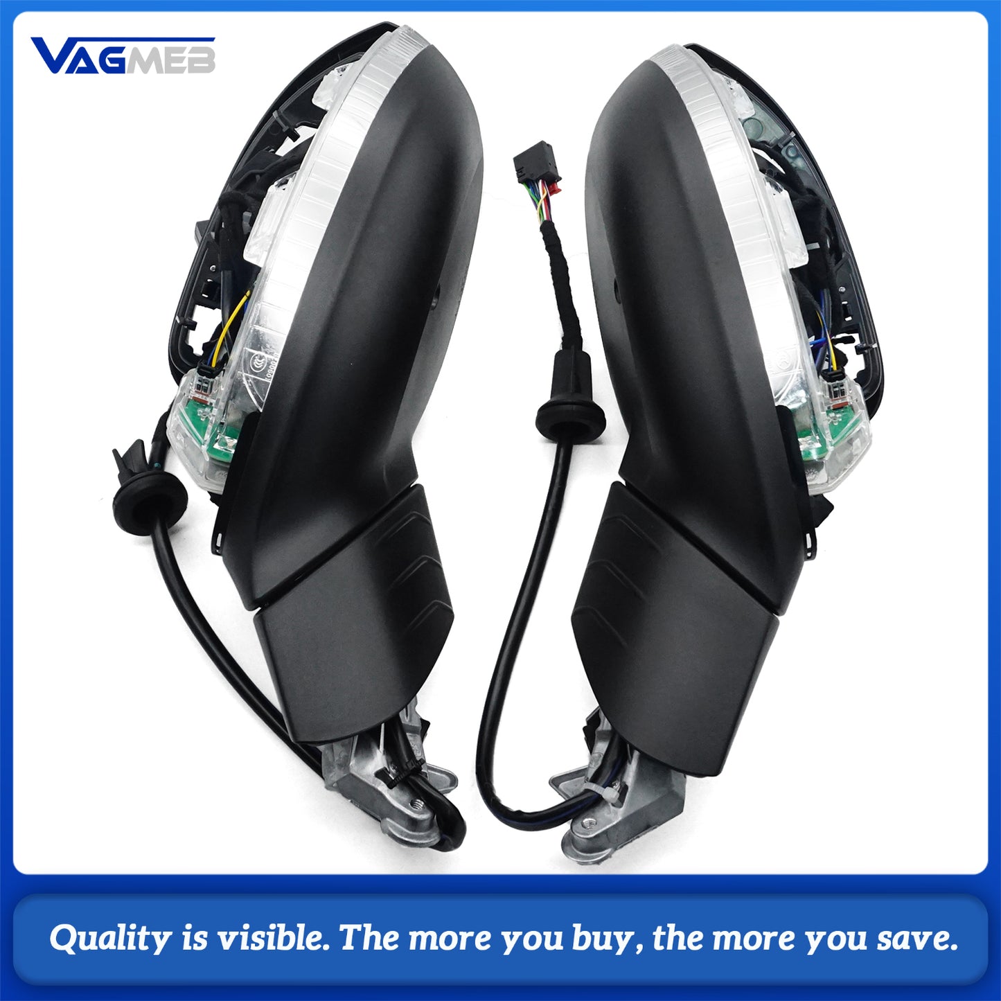 Electric Folding Mirror Upgrade Kit For VW Golf MK8 (With GTI floor lighting that has memory function)